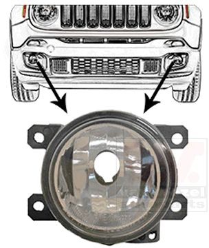 VAN WEZEL Tågelygte 2126999 VAN WEZEL 2126999 JEEP Grand Cherokee WH Tågelygter originale pris