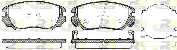 ROADHOUSE Pastilhas de travão 21385.02 ROADHOUSE Jogo de pastilhas para travão de disco CHEVROLET 21385.02