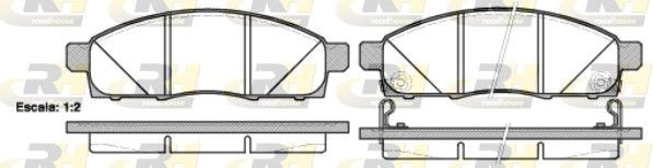 ROADHOUSE Kit pastiglie freni 21434.02 21434.02 costo Pastiglie dei freni NISSAN 350 Z ROADHOUSE