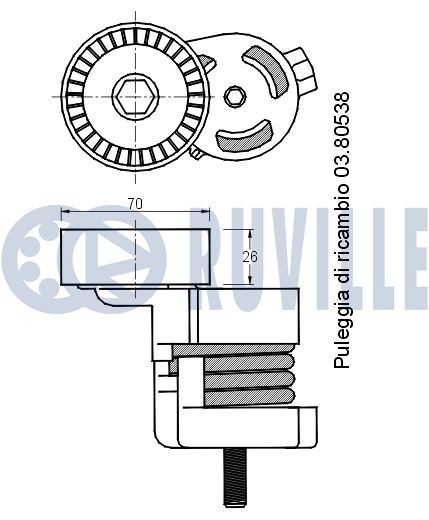 RUVILLE Nokka-akseli 215200 CITROËN Nokka-akseli RUVILLE 215200