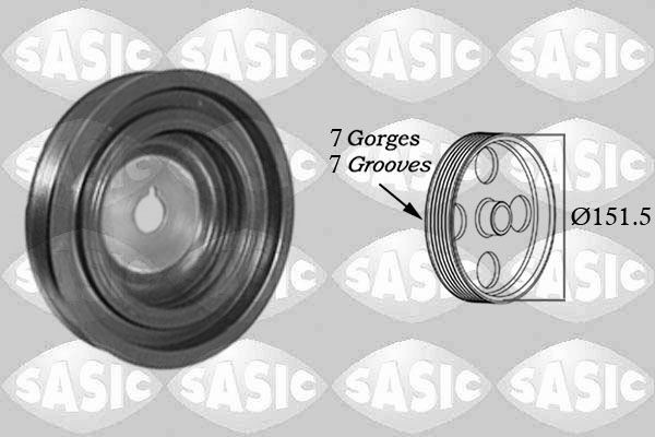 SASIC Piedziņas skriemelis, Kloķvārpsta 2154022 Piedziņas skriemelis kloķvārpsta SASIC Renault VEL SATIS 2154022