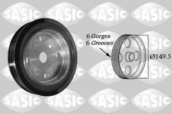 SASIC Riemenscheibe, Kurbelwelle 2156074 2156074 Kurbelwellenscheibe SMART FORFOUR SASIC kaufen