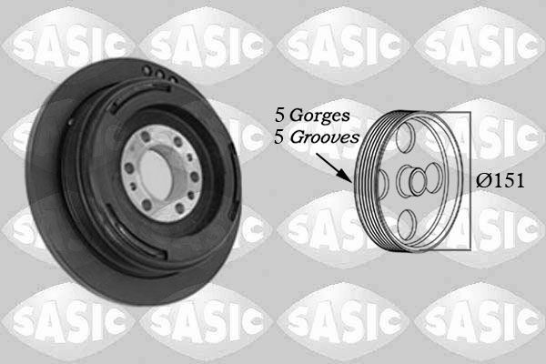 SASIC Puleggia cinghia albero a gomiti 2156080 2156080 costo Puleggia albero motore VOLVO V40 Station wagon SASIC