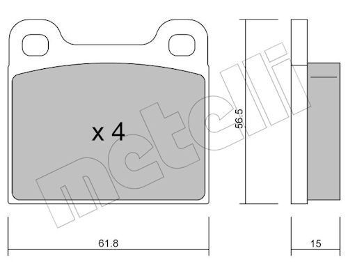 METELLI Kit pastiglie freni 22-0003-0 METELLI 22-0003-0 Pastiglie freno sportive Alfa Romeo ALFETTA originali