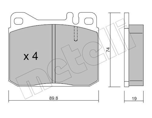 METELLI Brzdové doštičky/platničky 22-0011-2 METELLI 22-0011-2 Brzdové doštičky/platničky VOLKSWAGEN LT 28-35 I Bus 2.0 75 KS 1981