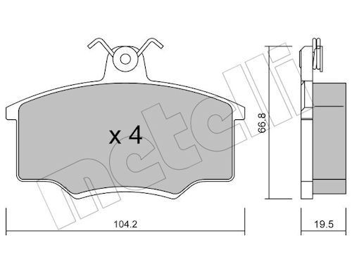 METELLI Piduriklotsid 22-0024-0 METELLI 22-0024-0 Pidurikattekomplekt, ketaspidur 340-360 Sedaan (344) hind