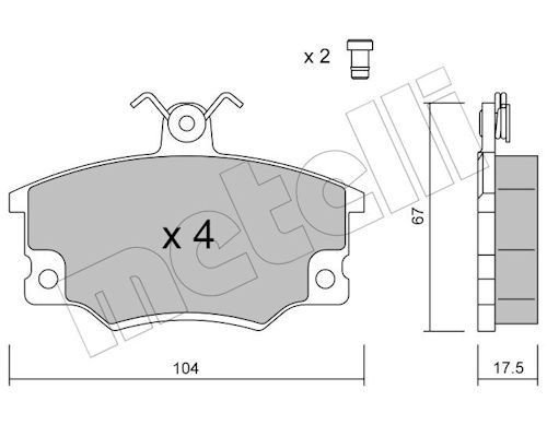 METELLI Plaquettes de frein 22-0030-1 METELLI 22-0030-1 Plaquettes de frein LANCIA Prisma (831) 1.9 Diesel (831AB) 65 CV 1992