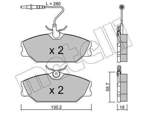 METELLI Brzdové doštičky/platničky 22-0054-0 METELLI 22-0054-0 Brzdové doštičky/platničky