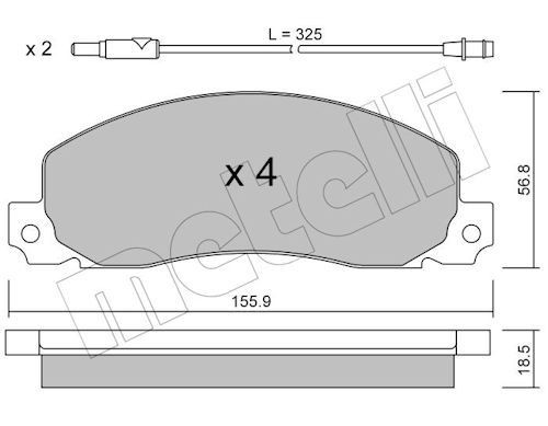 METELLI Kit pastiglie freni 22-0098-0 METELLI 22-0098-0 Kit pastiglie freni RENAULT Trafic I Van (TX) 2.5 D 76 CV 1989