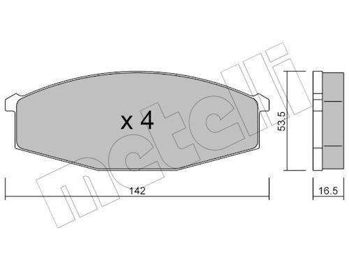 METELLI Brake pad set 22-0110-0 METELLI 22-0110-0 Brake pad set NISSAN Patrol Hardtop (K160) 2.8 D 75 hp 1983