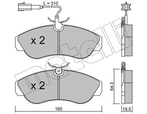 METELLI Brzdové doštičky/platničky 22-0155-1 22-0155-1 METELLI Doštičky Citroën lacné