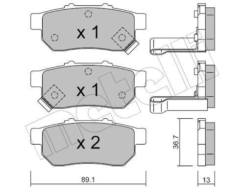 METELLI Τακάκια φρένων 22-0176-1 METELLI 22-0176-1 Σύστημα φρένων HONDA JAZZ SHUTTLE (GG8, GG7, GP2)