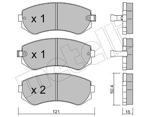 METELLI Bromsbelägg 22-0304-0 pris Bromskloss Nissan Y61 22-0304-0 METELLI