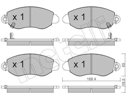 METELLI Bremseklosser 22-0320-0 METELLI 22-0320-0 Bremseklosser FORD Transit Mk5 Van (V184, V185) 2.4 TDE 125 hk 2002