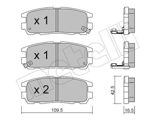 METELLI Bromsbelägg 22-0358-0 METELLI 22-0358-0 bromsklossar Opel Frontera Sport pris