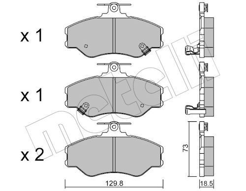 METELLI Τακάκια φρένων 22-0366-0 METELLI 22-0366-0 Τακάκια φρένων HYUNDAI H100 Van 2.4 114 PS 2001