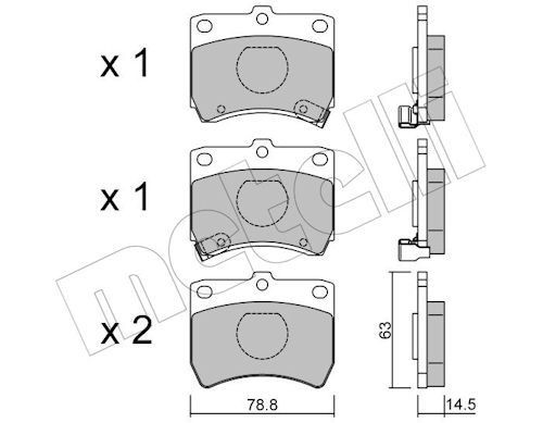 METELLI Bremžu kluči 22-0370-0 METELLI 22-0370-0 Bremžu uzliku kompl., disku bremzes Mazda 121 DA lēti
