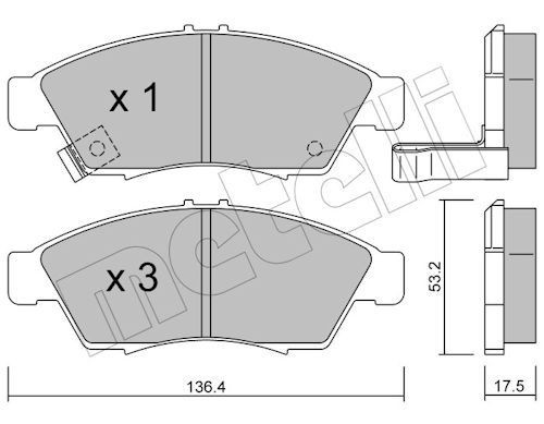METELLI Bremseklodser 22-0437-0 METELLI 22-0437-0 Suzuki Liana Hatchback Sports bremseklodser pris