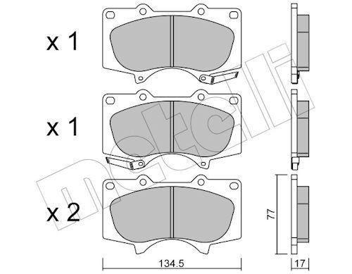 METELLI Kit pastiglie freni 22-0454-0 METELLI 22-0454-0 Pastiglie freno sportive TOYOTA Tundra I Pick-up (XK30, XK40) originale prezzo