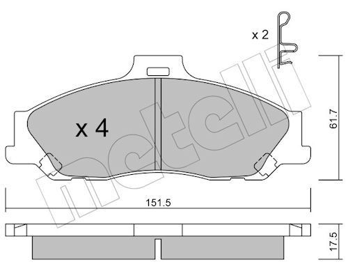 METELLI Piduriklotsid 22-0479-0 METELLI 22-0479-0 Sport piduriklotsid Ford Ranger mk2 hind