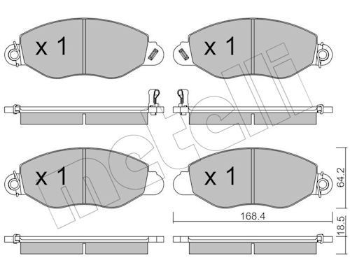 METELLI Bremseklodser 22-0536-0 pris Klodser Ford FD_ _, FB_ _, FS_ _, FZ_ _, FC_ _ 22-0536-0 METELLI