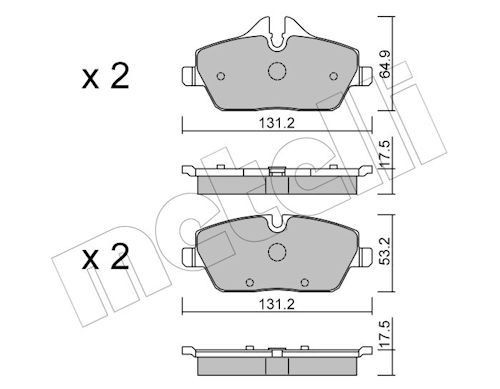METELLI Plaquettes de frein 22-0664-0 Plaquettes METELLI Série 5 22-0664-0 pas cher