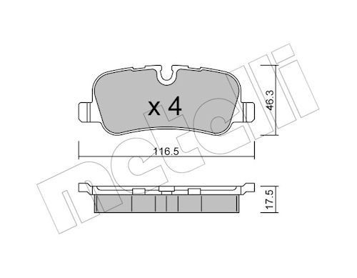 METELLI Bremseklosser 22-0694-0 Bremsebelegg METELLI Land Rover DISCOVERY 22-0694-0
