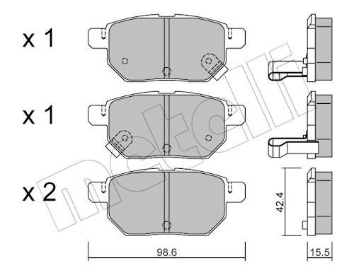 METELLI Bremseklodser 22-0746-0 METELLI 22-0746-0 Bremseklodser TOYOTA Urban Cruiser (XP110) 1.33 (NSP110_) 101 HK 2009