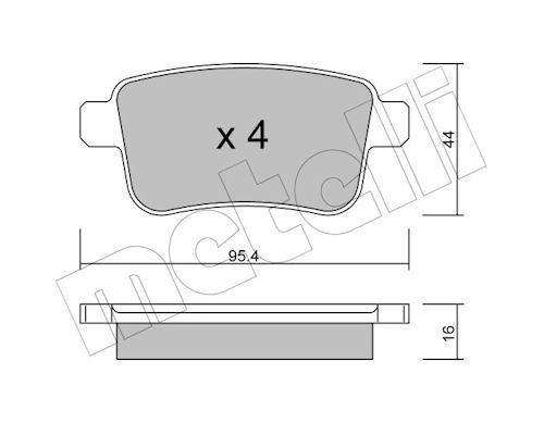 METELLI Bromsbelägg 22-0814-0 22-0814-0 METELLI bromskloss MERCEDES-BENZ C-klass
