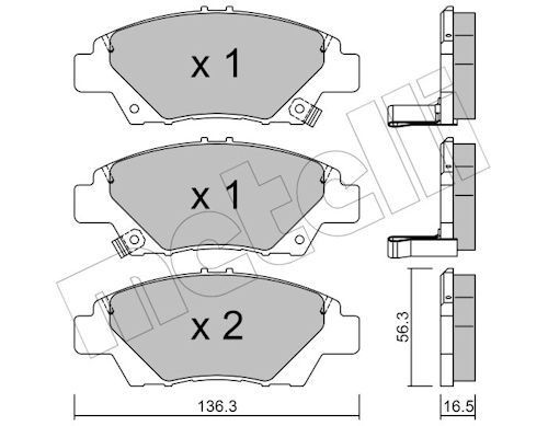 METELLI Bromsbelägg 22-0865-0 22-0865-0 METELLI Bromsklossar Honda