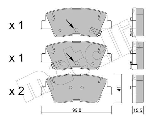 METELLI Bremžu kluči 22-0886-1 METELLI 22-0886-1 Bremžu kluči KIA Sportage V (NQ5) 1.6 CRDi MHEV AWD 136 ZS 2023