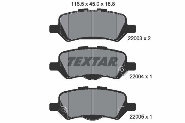 Bremseklodser TEXTAR 2200301 TEXTAR 2200301 Bremseklodser TOYOTA VENZA 2014