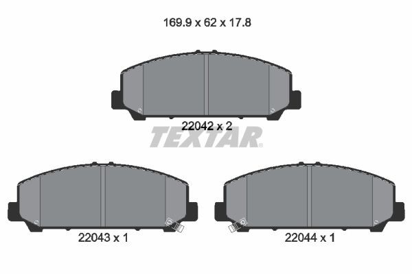 TEXTAR Piduriklotsid 2204201 2204201 Piduriklotsid TEXTAR SUZUKI SX4