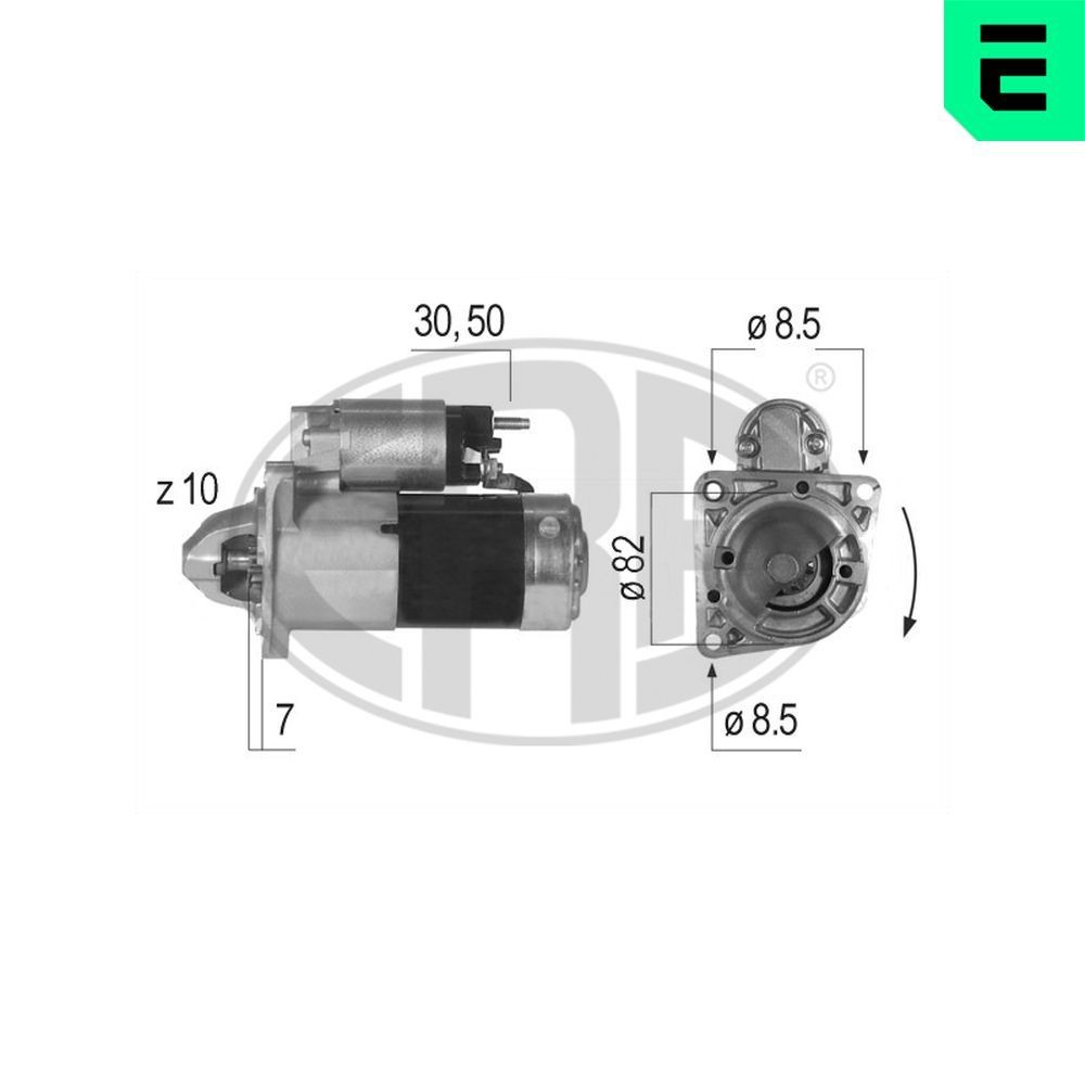 ERA Startmotor 220643 Alfa Romeo GIULIA Starter voor de motor ERA 220643