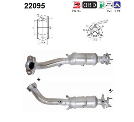 Katalysator AS 22095 AS 22095 Katalysator HONDA CR-V 2006