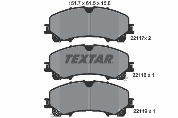 TEXTAR Remblokken 2211701 Race-remblokken TEXTAR LEAF 2211701 goedkoop