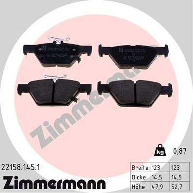 ZIMMERMANN Remblokken 22158.145.1 Race-remblokken ZIMMERMANN LEONE 22158.145.1 goedkoop