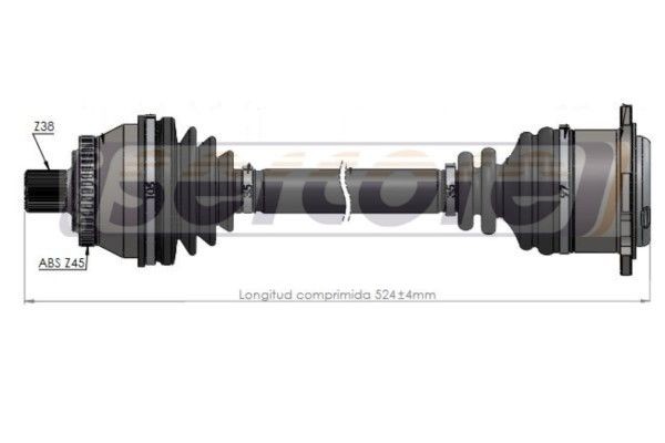 SERCORE Άξονας μετάδοσης κίνησης 22373 Ημιαξόνιο SERCORE 123 Series 22373 φθηνά