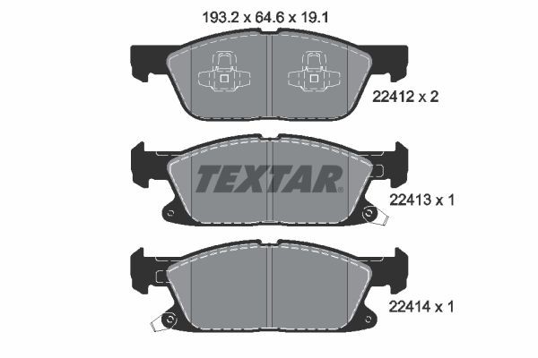 TEXTAR Piduriklotsid 2241201 2241201 Piduriklots FORD USA F-150 TEXTAR