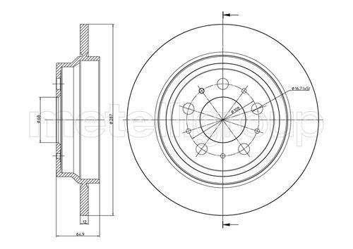 METELLI Remschijf 23-0562C 23-0562C Remschijven METELLI VOLVO 850
