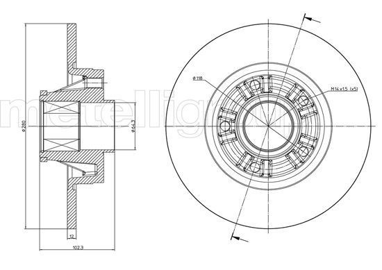 METELLI Brake disc 23-0844 NISSAN TRADE METELLI brake discs 230844