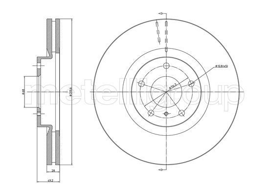 METELLI Disco freno 23-1070C 23-1070C METELLI Dischi freno sportivi LEXUS prezzo