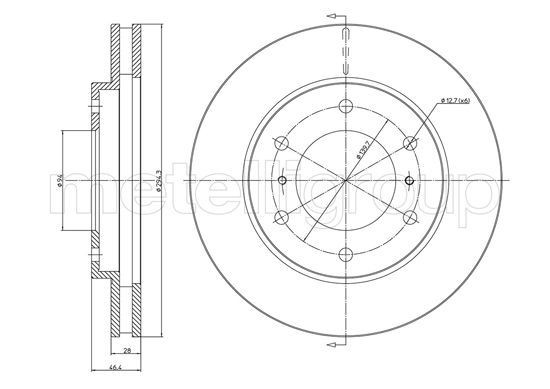 METELLI Bremseskive 23-1076C METELLI Bremseskiver PORSCHE 23-1076C