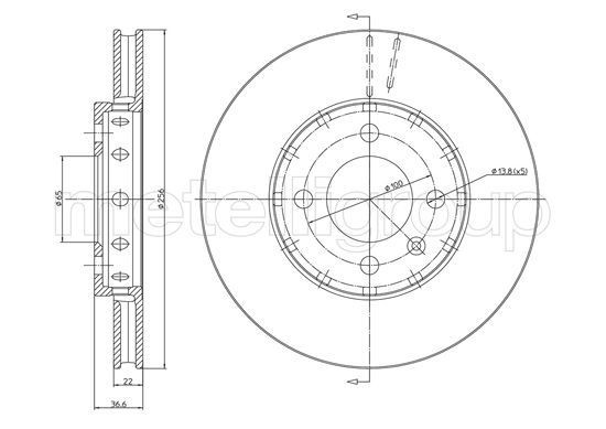 METELLI Disque de frein 23-1371C Skoda FABIA Disques METELLI 23-1371C