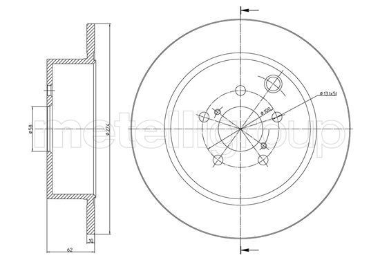 METELLI Disque de frein 23-1487C 23-1487C Disques de frein SUBARU WRX METELLI
