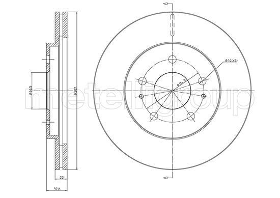METELLI Disque de frein 23-1687C METELLI 23-1687C Disque Daihatsu Terios J2 prix