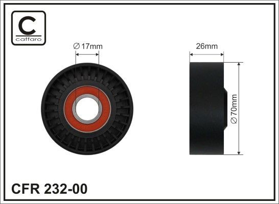 CAFFARO Spännrulle, aggregatrem 232-00 Byta Spännrulle BMW E81 kostnad CAFFARO 232-00