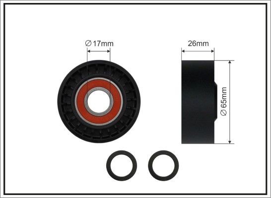 CAFFARO Deflection / Guide Pulley, v-ribbed belt 237-00 CAFFARO 237-00 Peugeot 206 guide pulley price