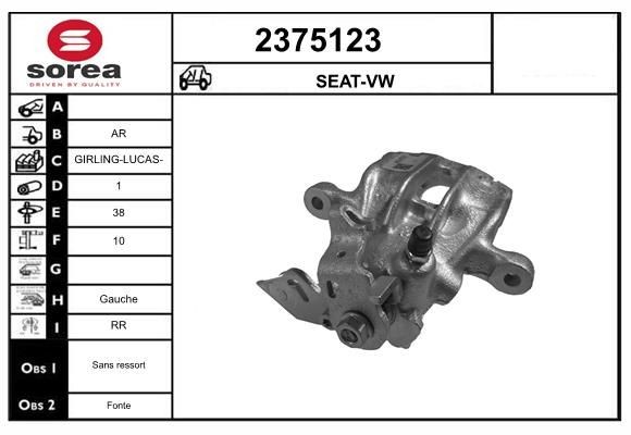 EAI Bremsecaliper 2375123 Bremseklave EAI Ford GALAXY 2375123