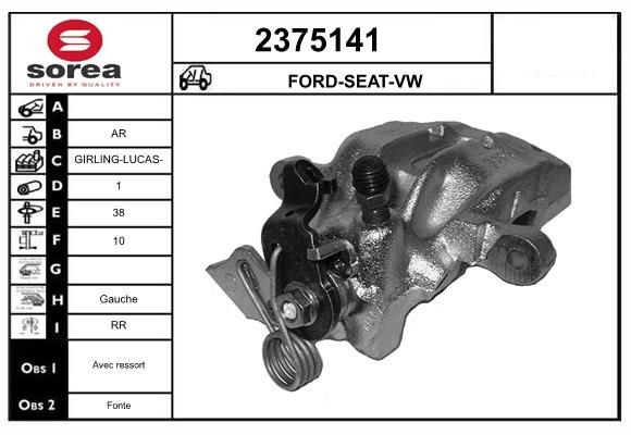 EAI Bremsecaliper 2375141 Caliper EAI Ford GALAXY 2375141